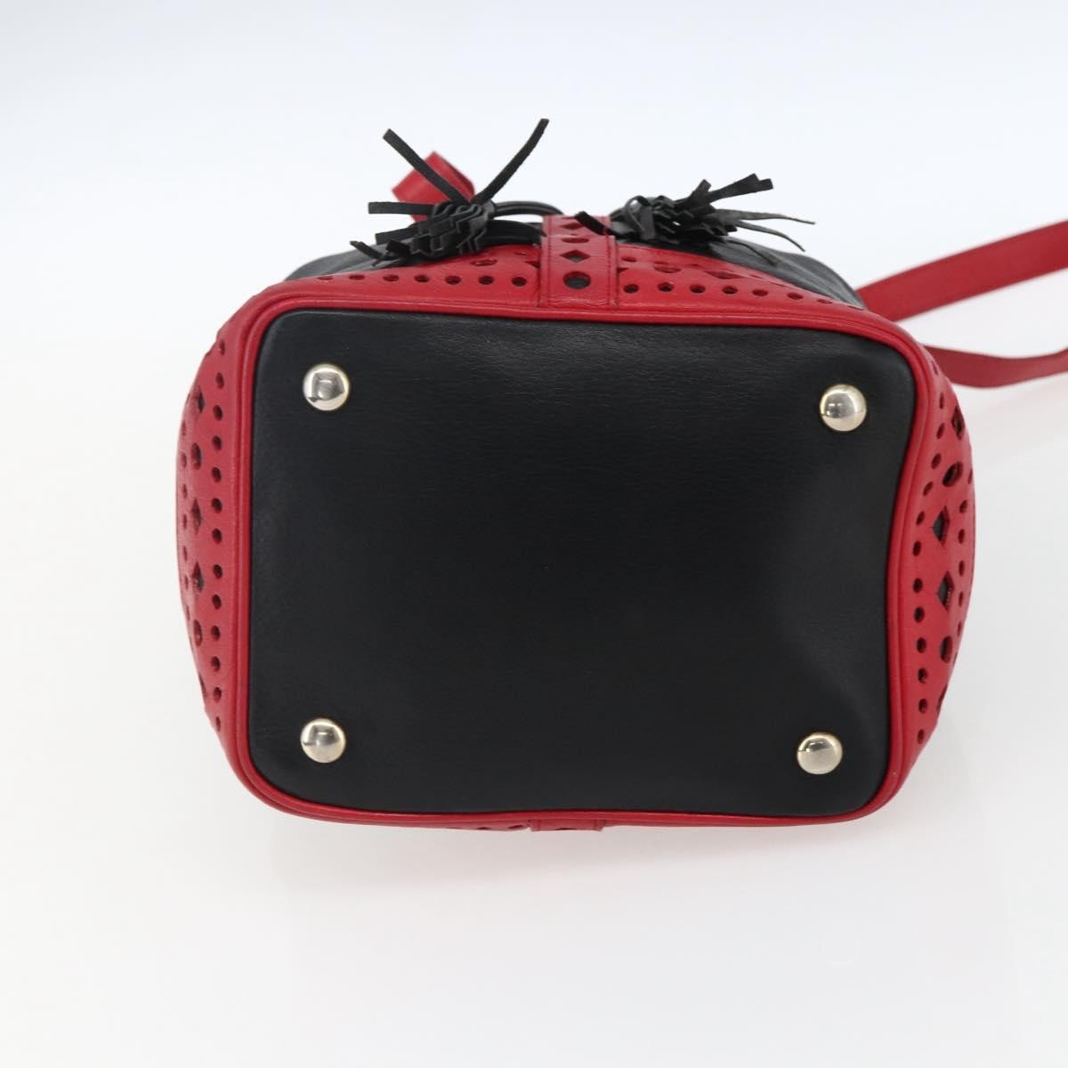 Saint Laurent Vintage Leather Black Leather Shoulder Bag Bag (Pre-Owned)