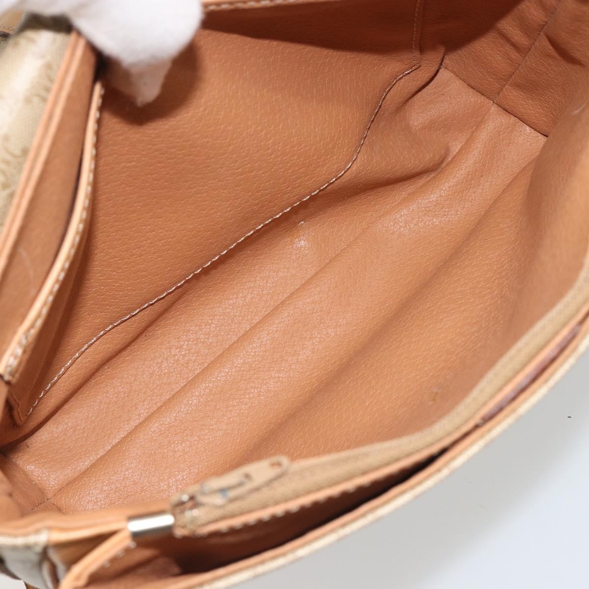 Celine Vintage Macadam Canvas And Leather Beige Canvas Shoulder Bag Bag (Pre-Owned)