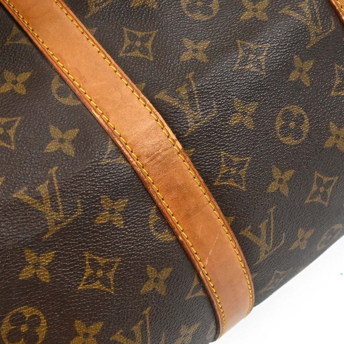 Louis Vuitton Keepall Canvas Brown Canvas Travel Bag Bag (Pre-Owned)