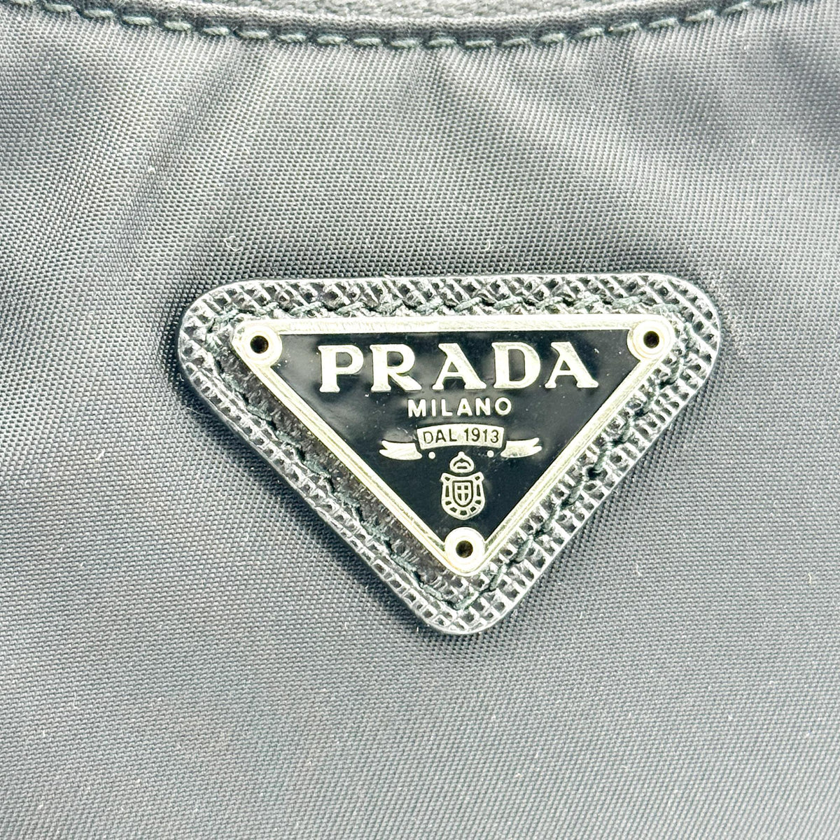 Prada Re-Edition 2005 Hobo Tessuto With Saffiano Leather Black Nylon Shoulder Bag Bag (Pre-Owned)
