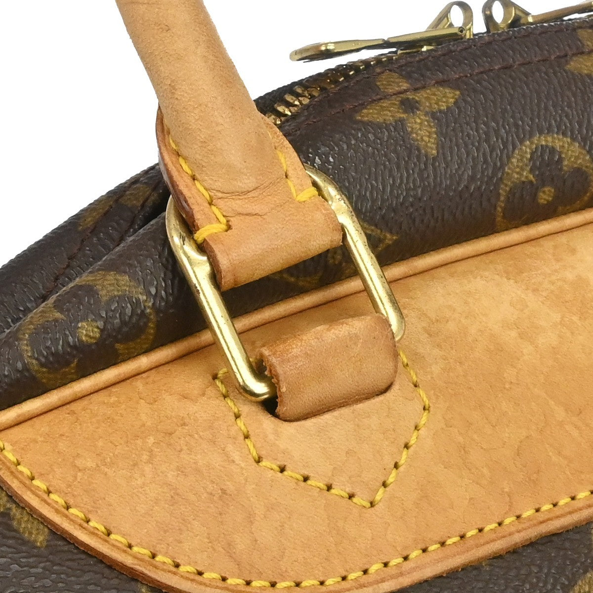 Louis Vuitton Deauville Monogram Brown Canvas Handbag (Pre-Owned)