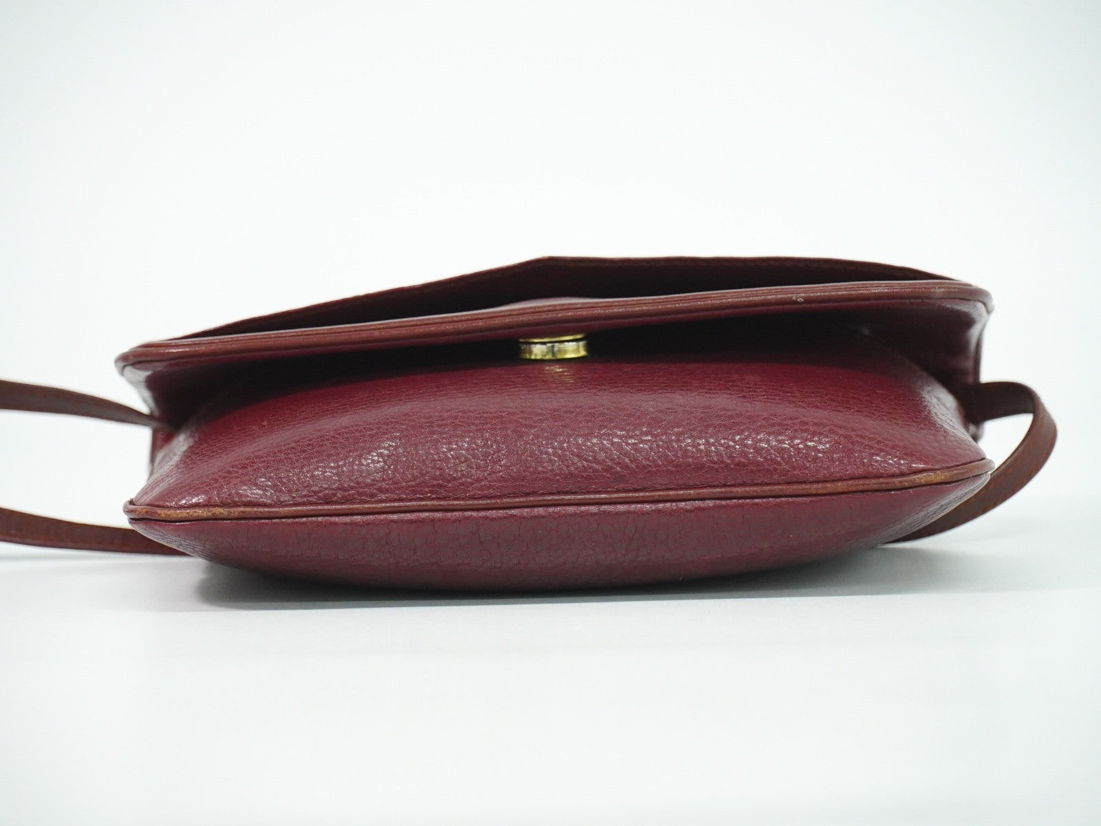 Cartier Must De Cartier Leather Burgundy Leather Shoulder Bag Bag (Pre-Owned)