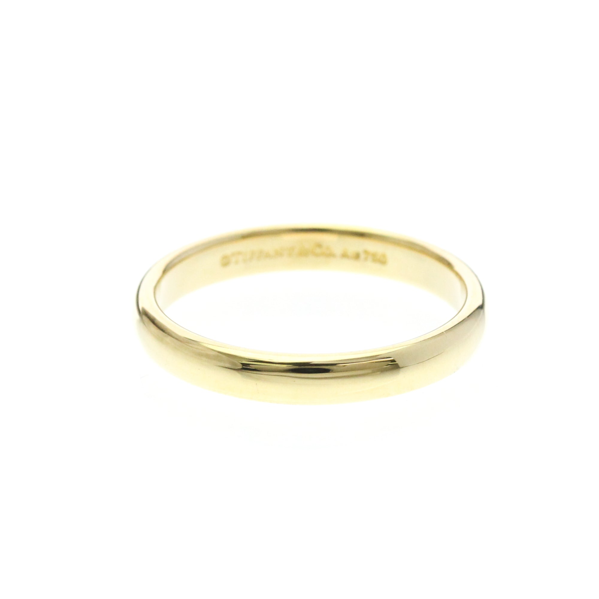 Tiffany & Co. Classic Wedding Band 18K Yellow Gold Gold Yellow_Gold Ring Jewelry (Pre-Owned)