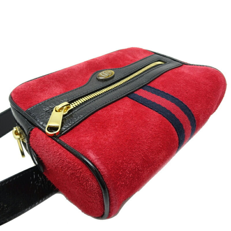 Gucci -- Red Suede Shoulder Bag (Pre-Owned)