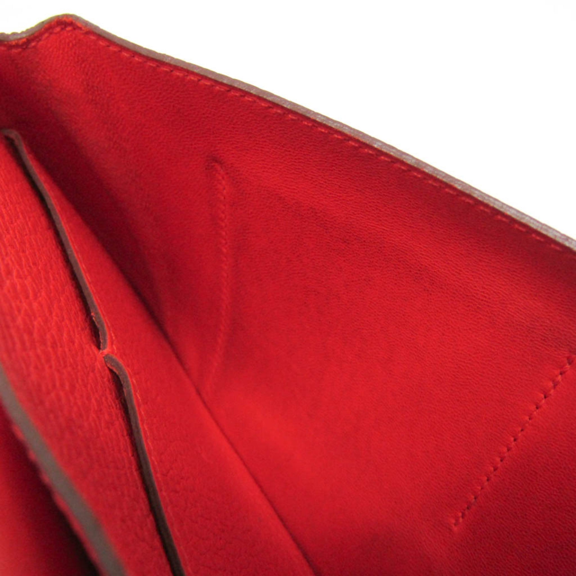 Hermes Dogon Duo Combined Leather Red Leather Wallets Accessory (Pre-Owned)