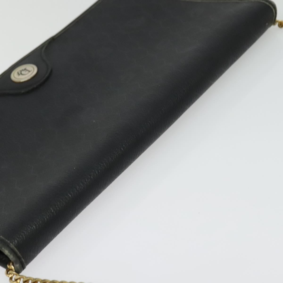 Christian Dior Vintage Honeycomb Canvas Black Canvas Shoulder Bag Bag (Pre-Owned)