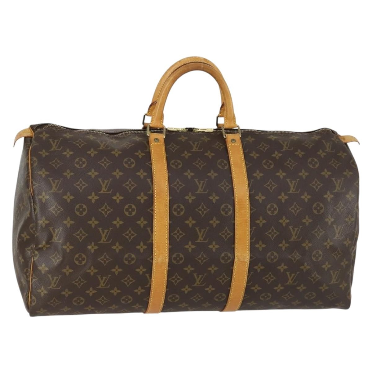 Louis Vuitton Keepall Monogram Canvas Brown Canvas Travel Bag Bag (Pre-Owned)