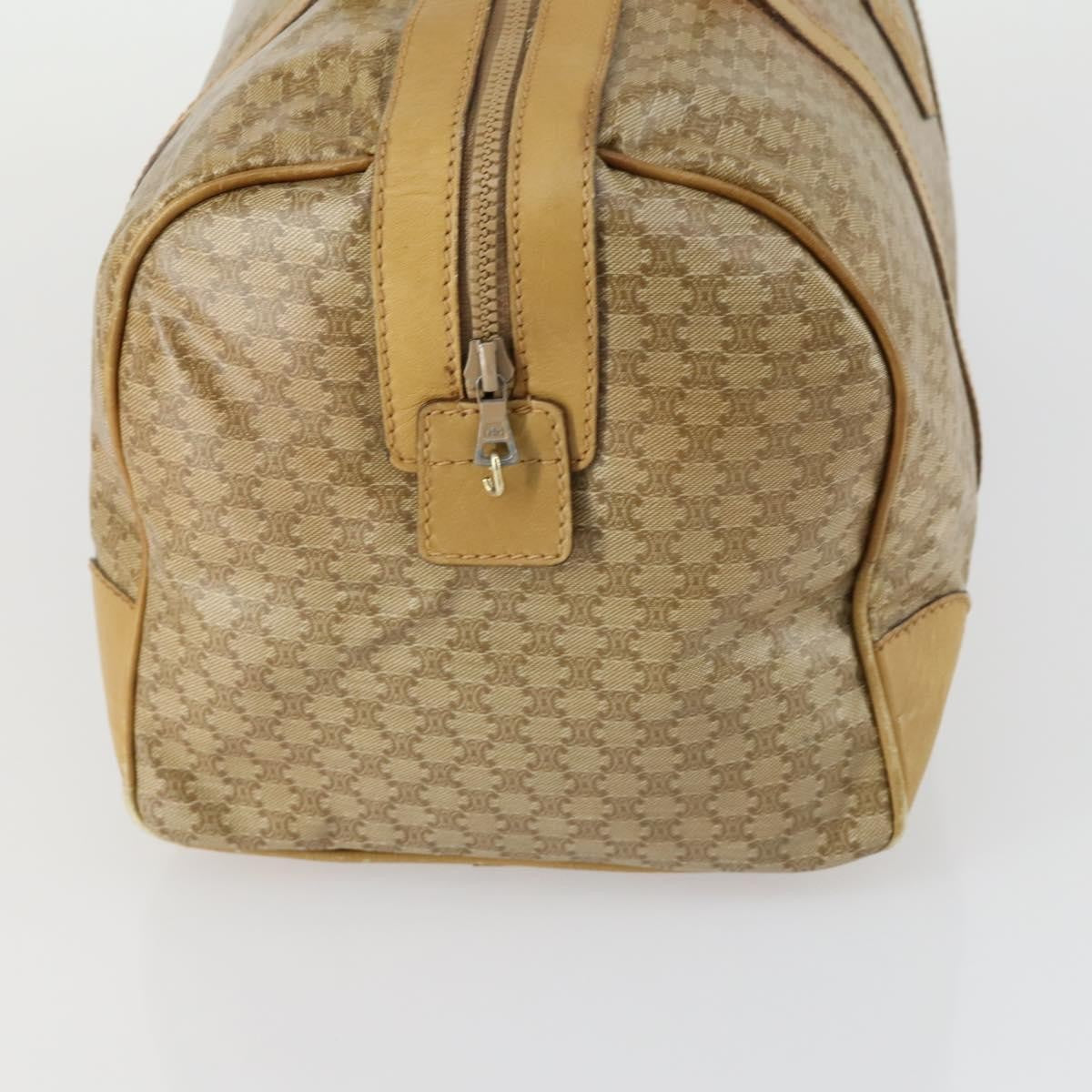 Celine Travel Duffle Triomphe Coated Canvas Beige Canvas Travel Bag Bag (Pre-Owned)