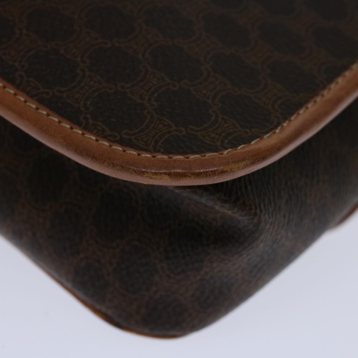 Celine Circle Logo Canvas Brown Pvc Shoulder Bag Bag (Pre-Owned)