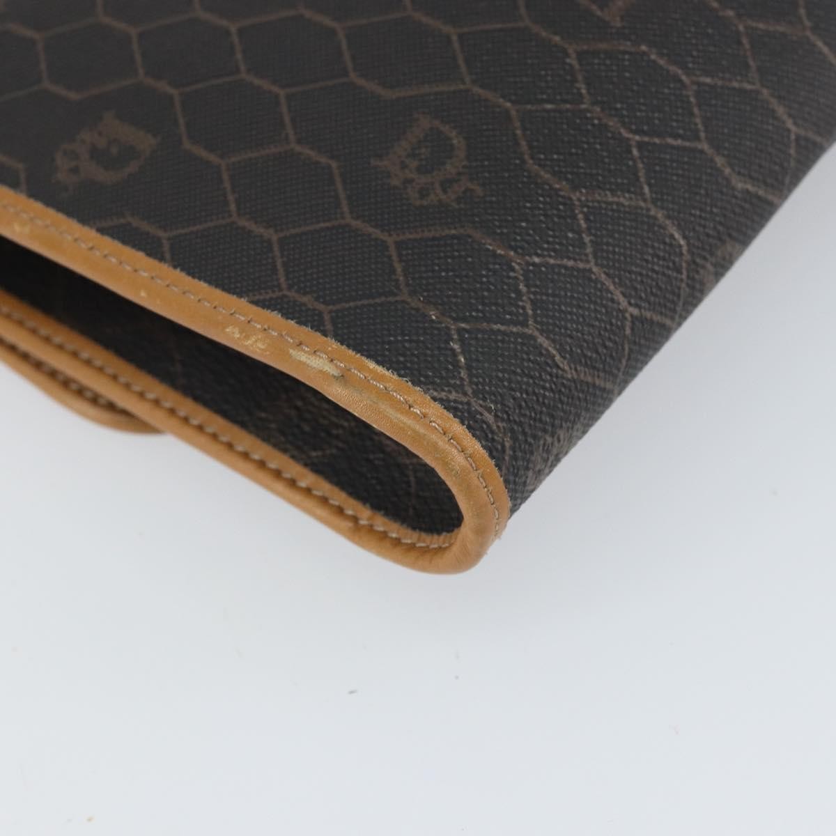 Christian Dior Vintage Honeycomb Chain Canvas Black Canvas Shoulder Bag Bag (Pre-Owned)