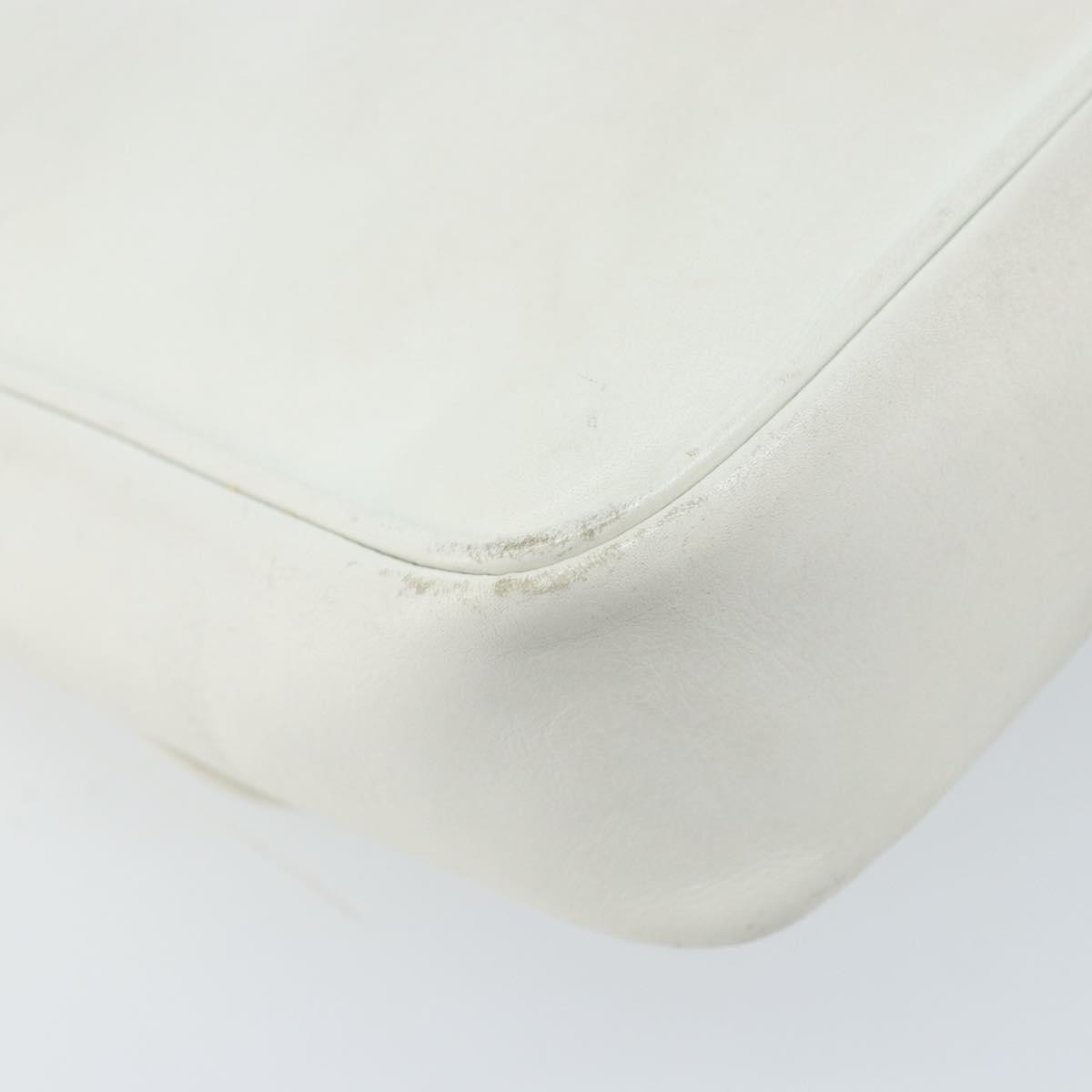 Celine Vintage Leather White Leather Shoulder Bag Bag (Pre-Owned)