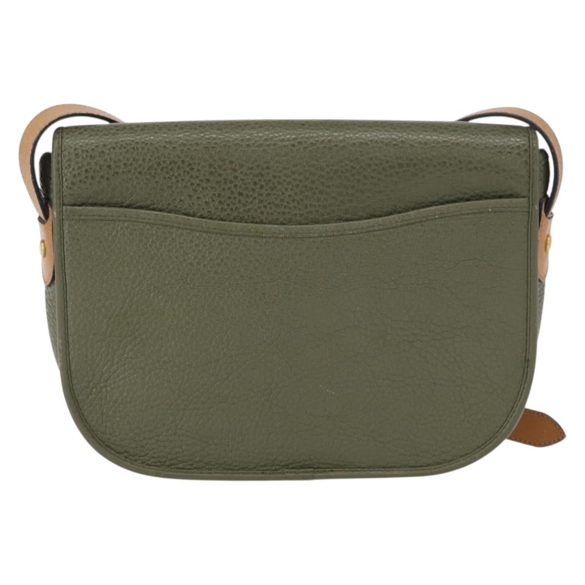 Christian Dior Vintage Leather Green Leather Shoulder Bag Bag (Pre-Owned)