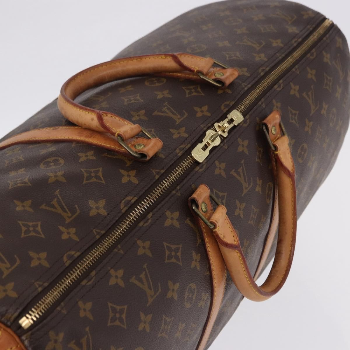 Louis Vuitton Keepall Monogram Canvas Brown Canvas Travel Bag Bag (Pre-Owned)
