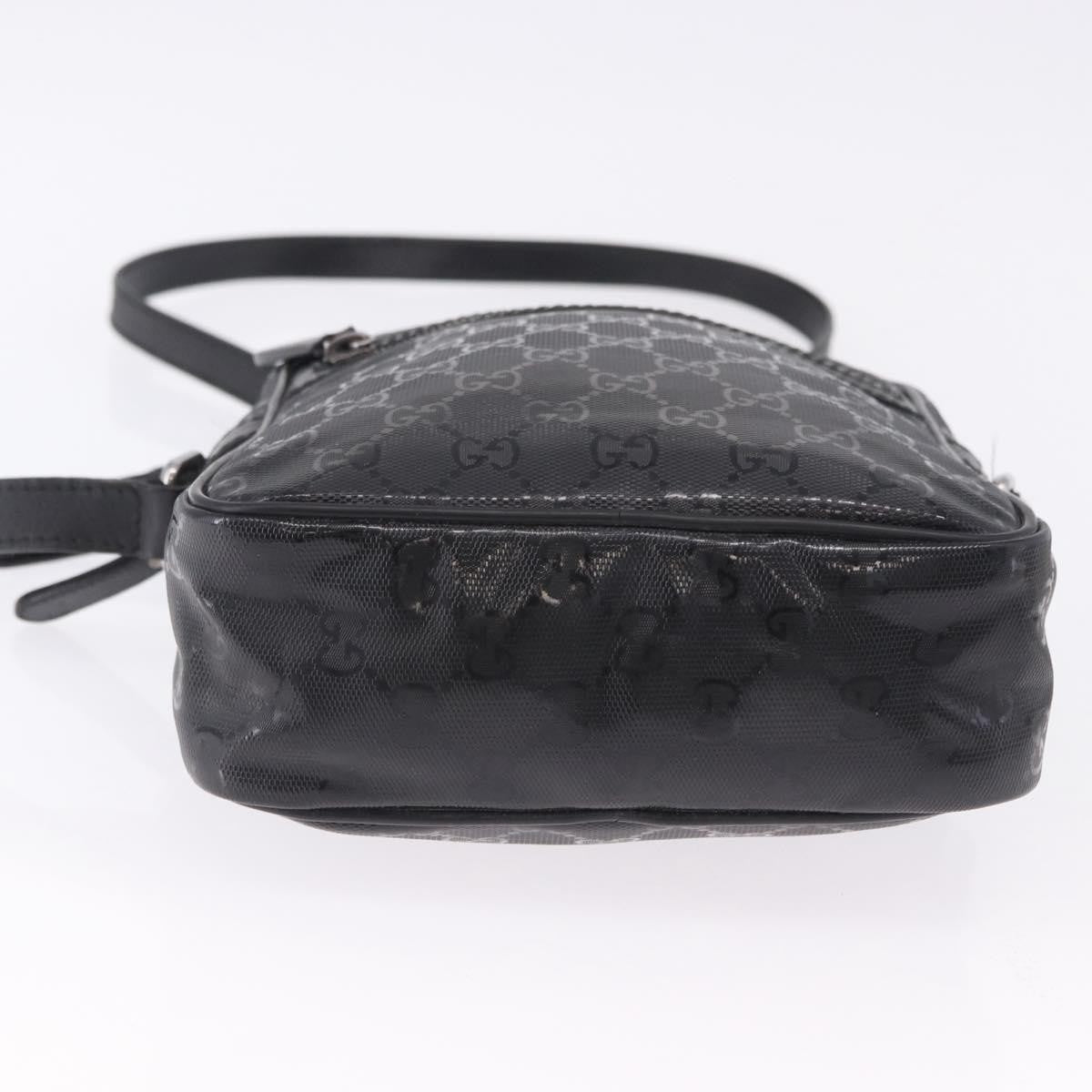 Gucci Zip Gg Imprime Black Canvas Shoulder Bag Bag (Pre-Owned)