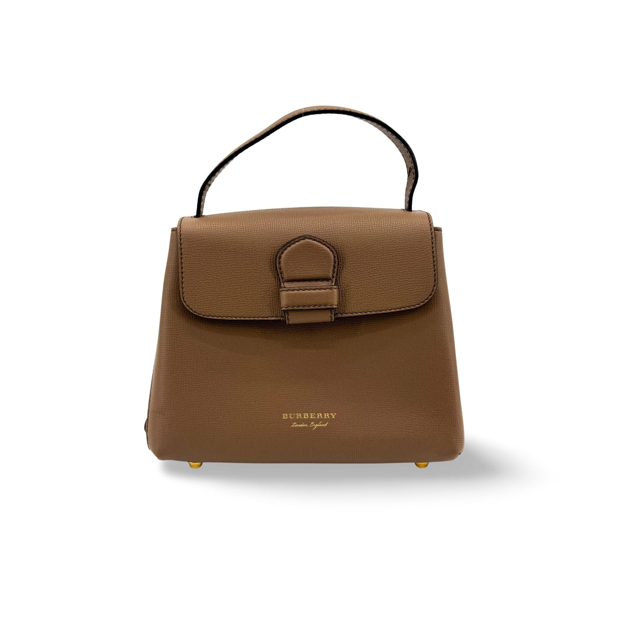 Burberry Camberley Top Handle Leather Brown Leather Handbag (Pre-Owned)