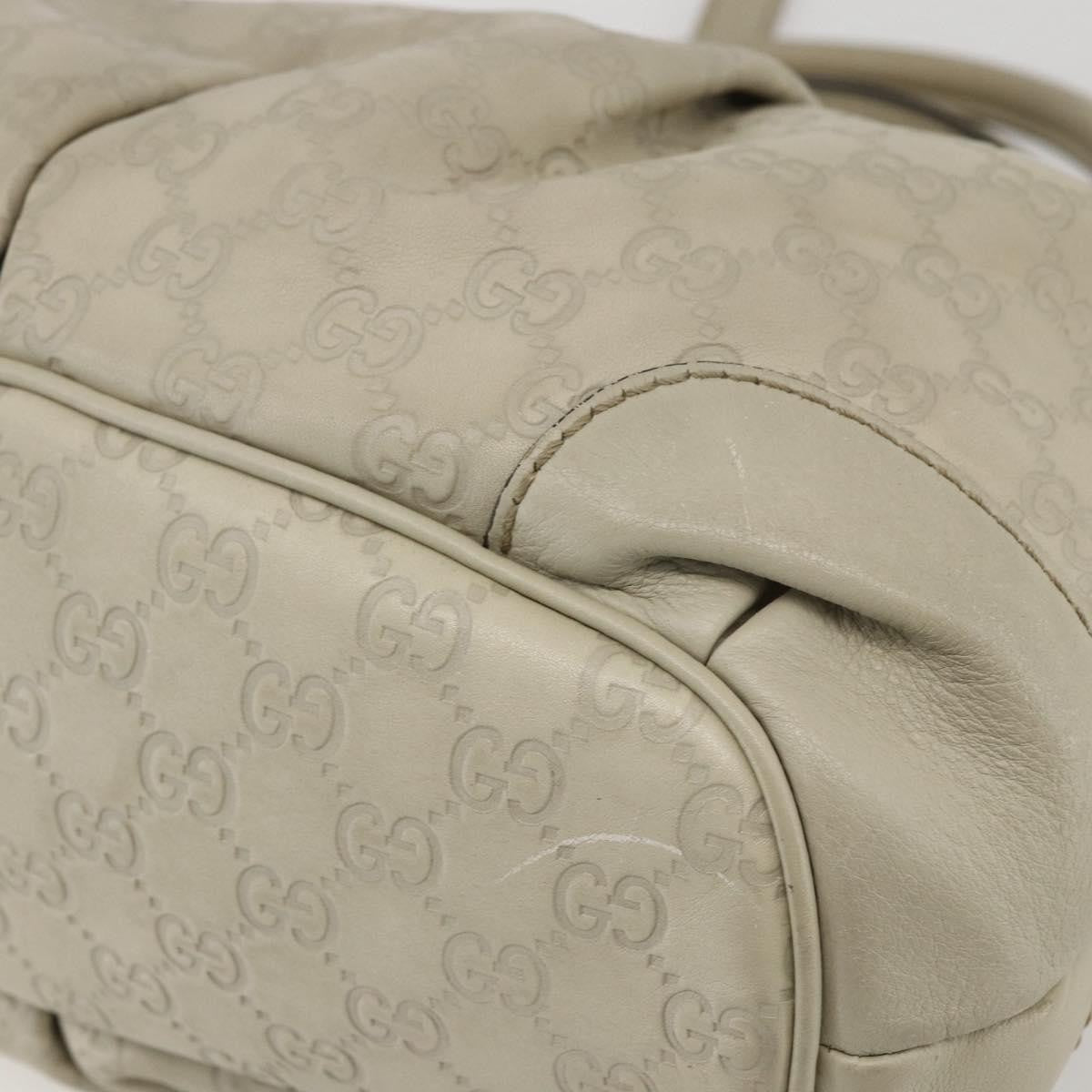 Gucci Sukey Top Handle Satchel Guccissima Leather Ecru Leather Handbag (Pre-Owned)