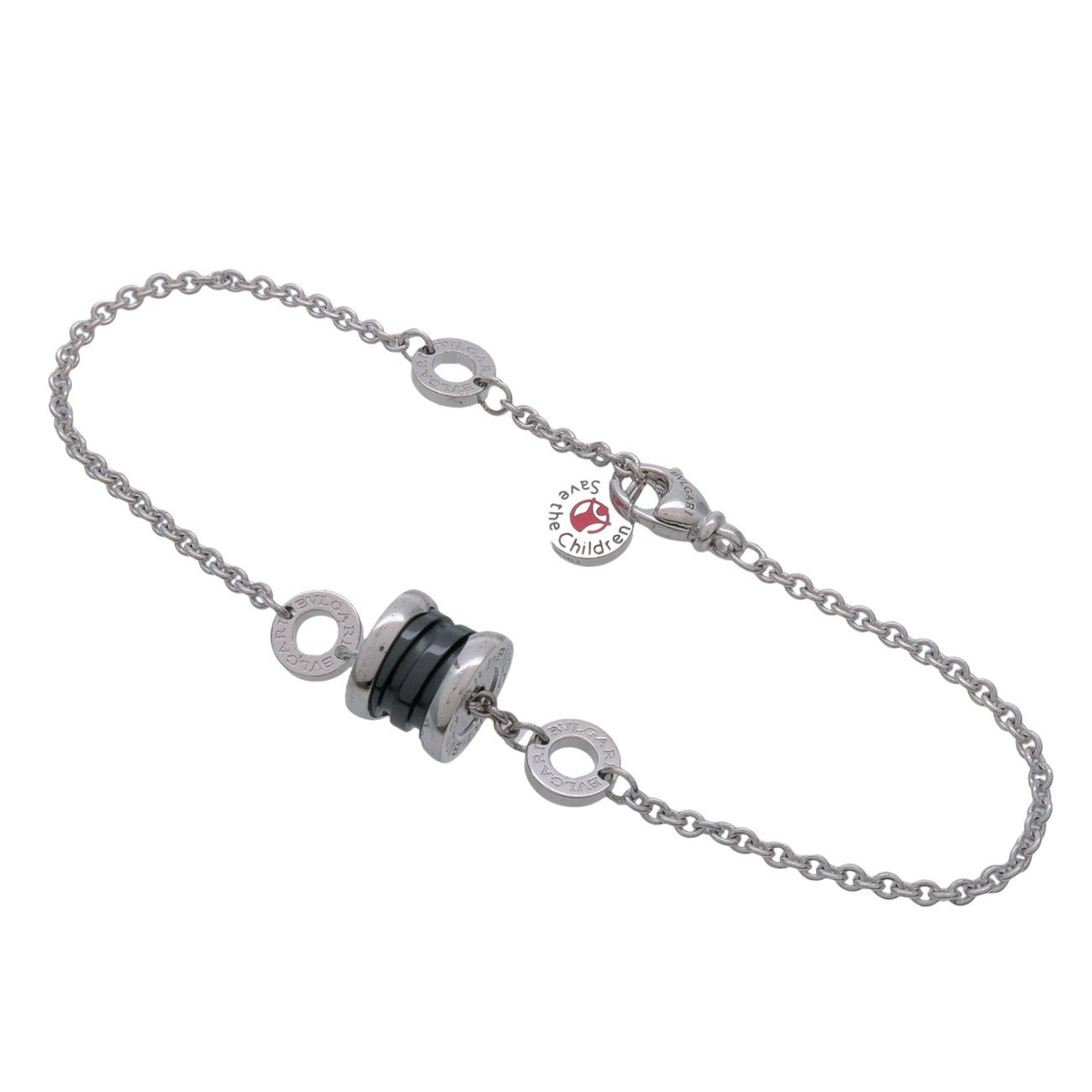 Bvlgari B.Zero1 Save The Children Soft Sterling Silver With Ceramic Silver Silver Bracelet Jewelry (Pre-Owned)