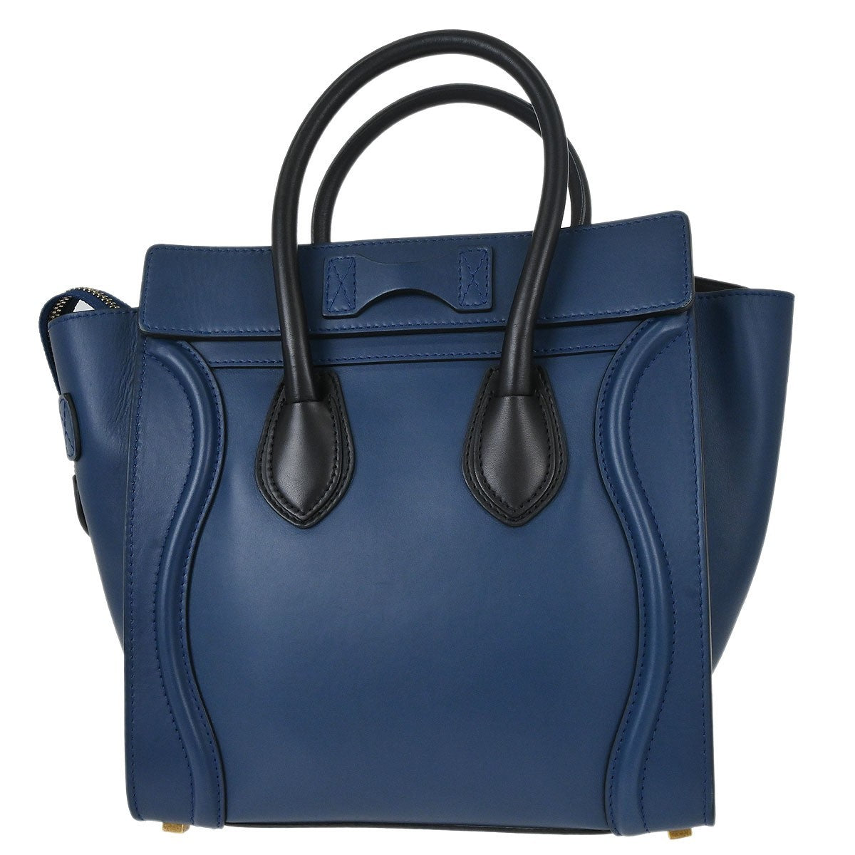 Celine Luggage Smooth Leather Blue Leather Handbag (Pre-Owned)