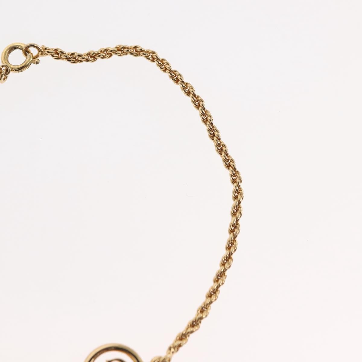 Christian Dior Vintage Logo Metal Gold Metal Bracelet Jewelry (Pre-Owned)