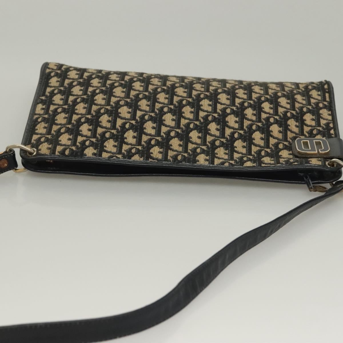 Christian Dior Vintage Trotter Canvas Navy Canvas Shoulder Bag Bag (Pre-Owned)