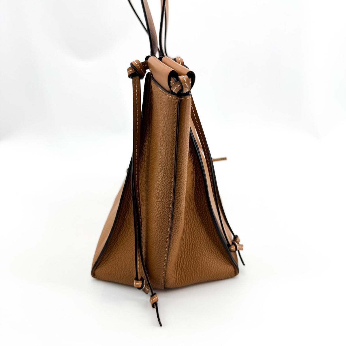 Loewe Cushion Leather Brown Leather Tote Bag Bag (Pre-Owned)