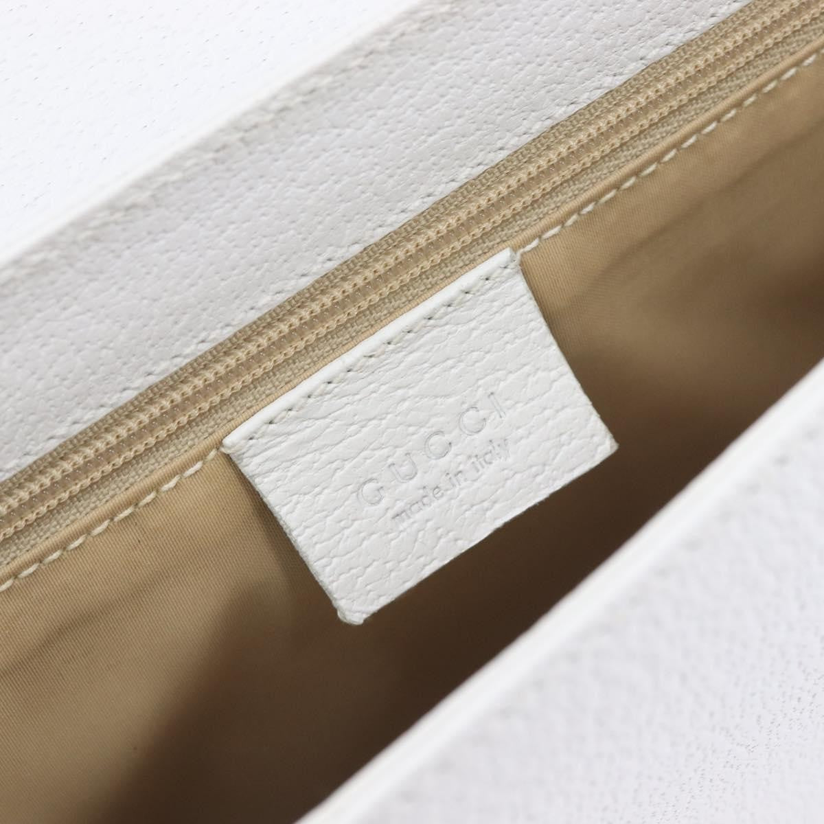 Gucci Shoulder Leather White Leather Shoulder Bag Bag (Pre-Owned)