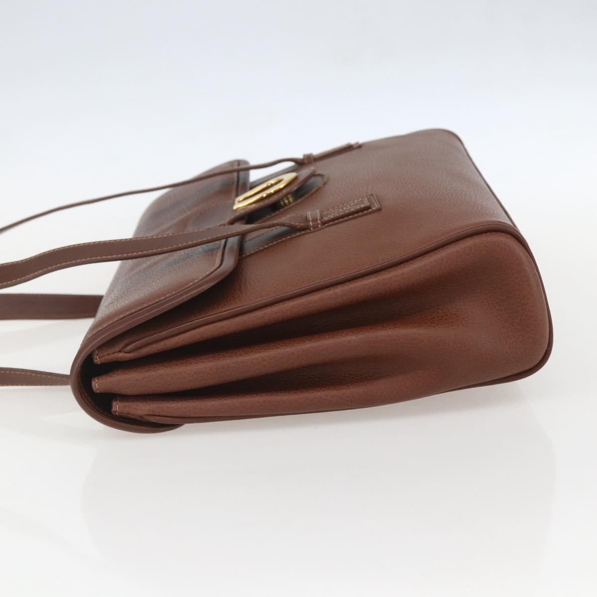 Gucci Vintage Tote Leather Brown Leather Tote Bag Bag (Pre-Owned)