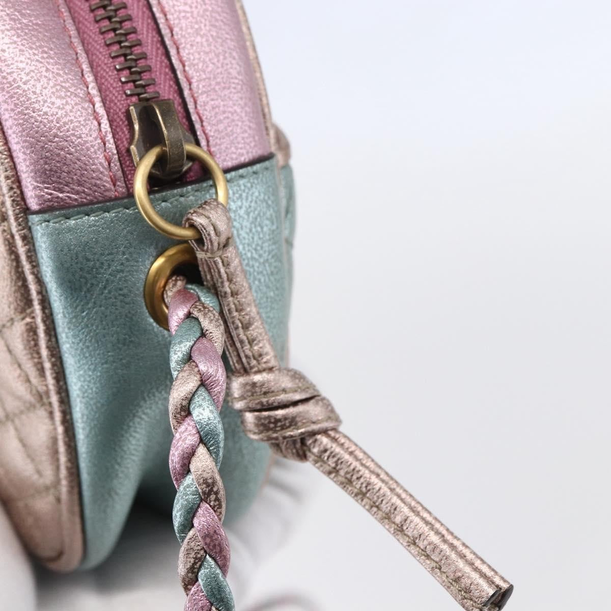 Gucci Trapuntata Camera Lambskin Blue Leather Shoulder Bag Bag (Pre-Owned)