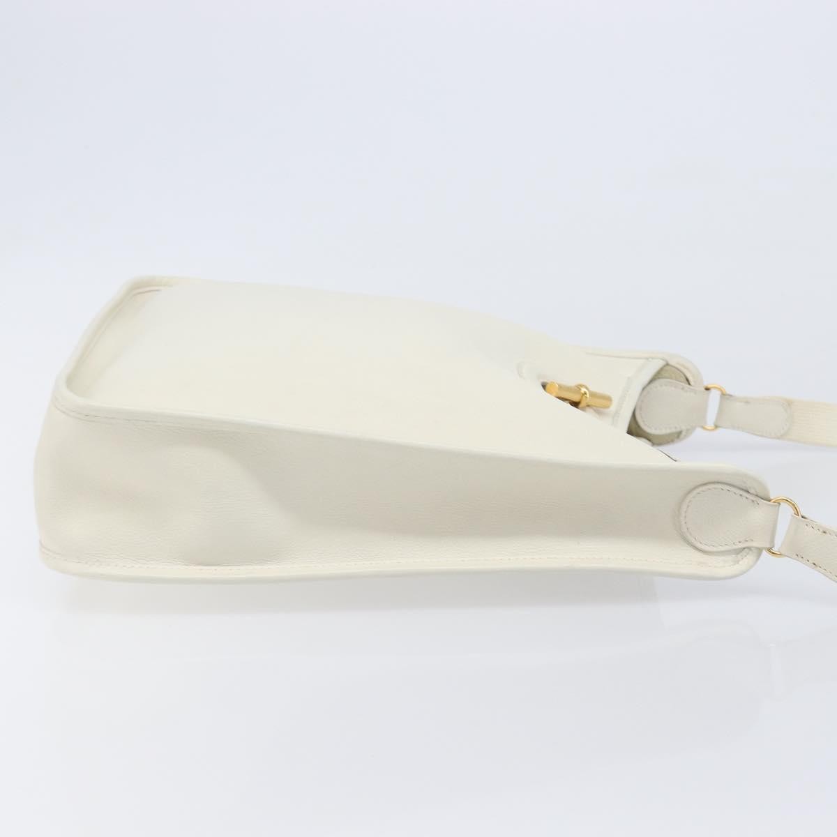 Hermes Vespa Courchevel White Leather Shoulder Bag Bag (Pre-Owned)