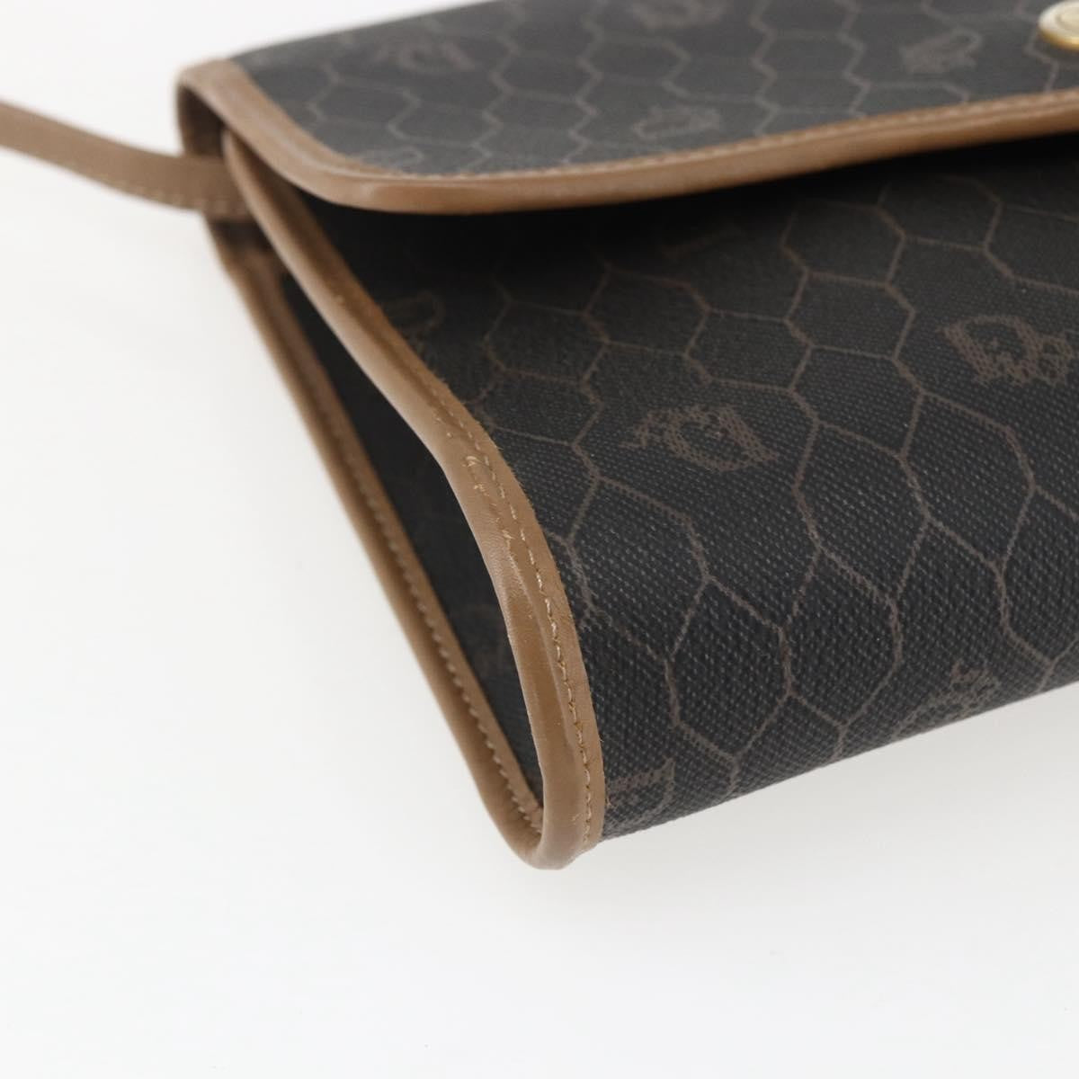 Christian Dior Vintage Honeycomb Flap Canvas And Leather Black Canvas Shoulder Bag Bag (Pre-Owned)