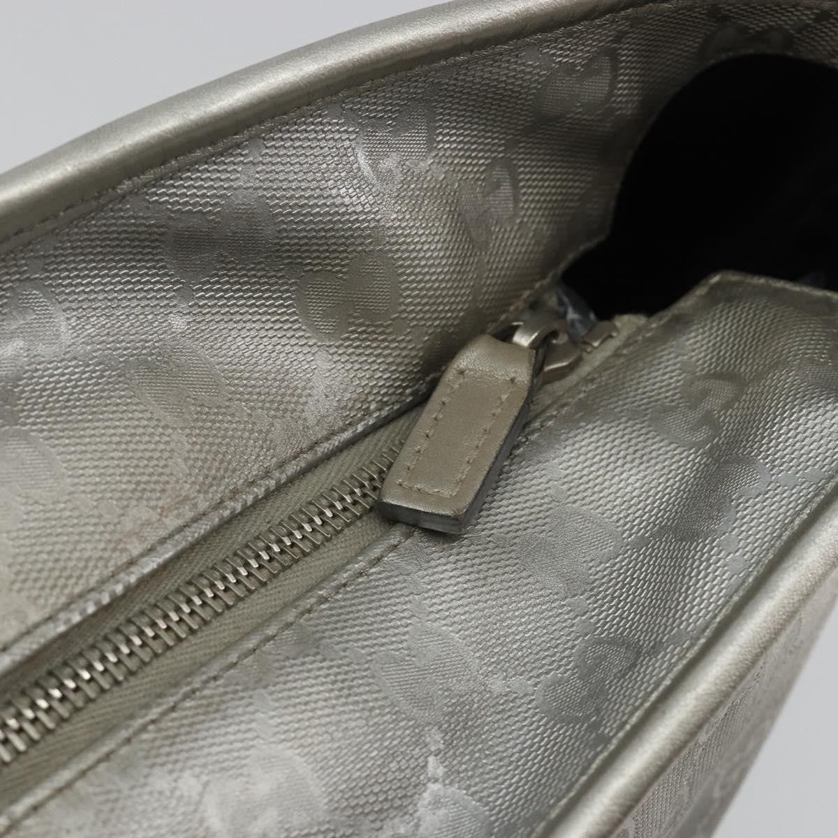 Gucci Plus Tote Gg Imprime Silver Canvas Tote Bag Bag (Pre-Owned)