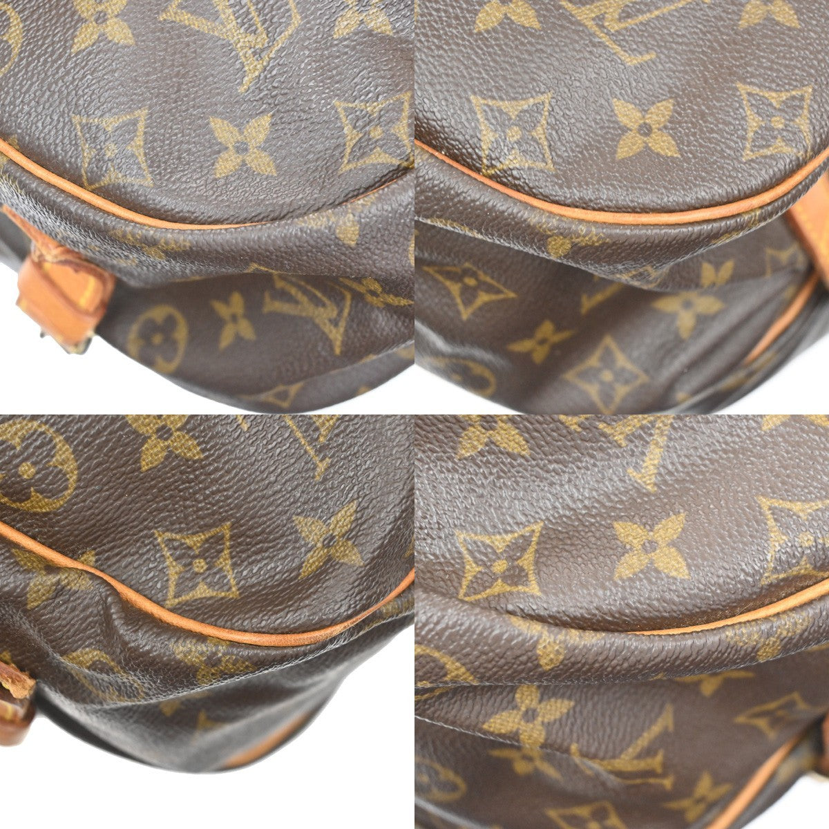 Louis Vuitton Saumur Monogram Brown Canvas Shoulder Bag Bag (Pre-Owned)