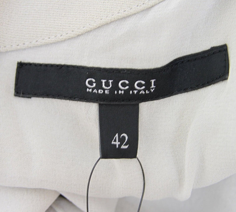 Gucci Women's Gray Silk Interlocking G Belt Dress (42)