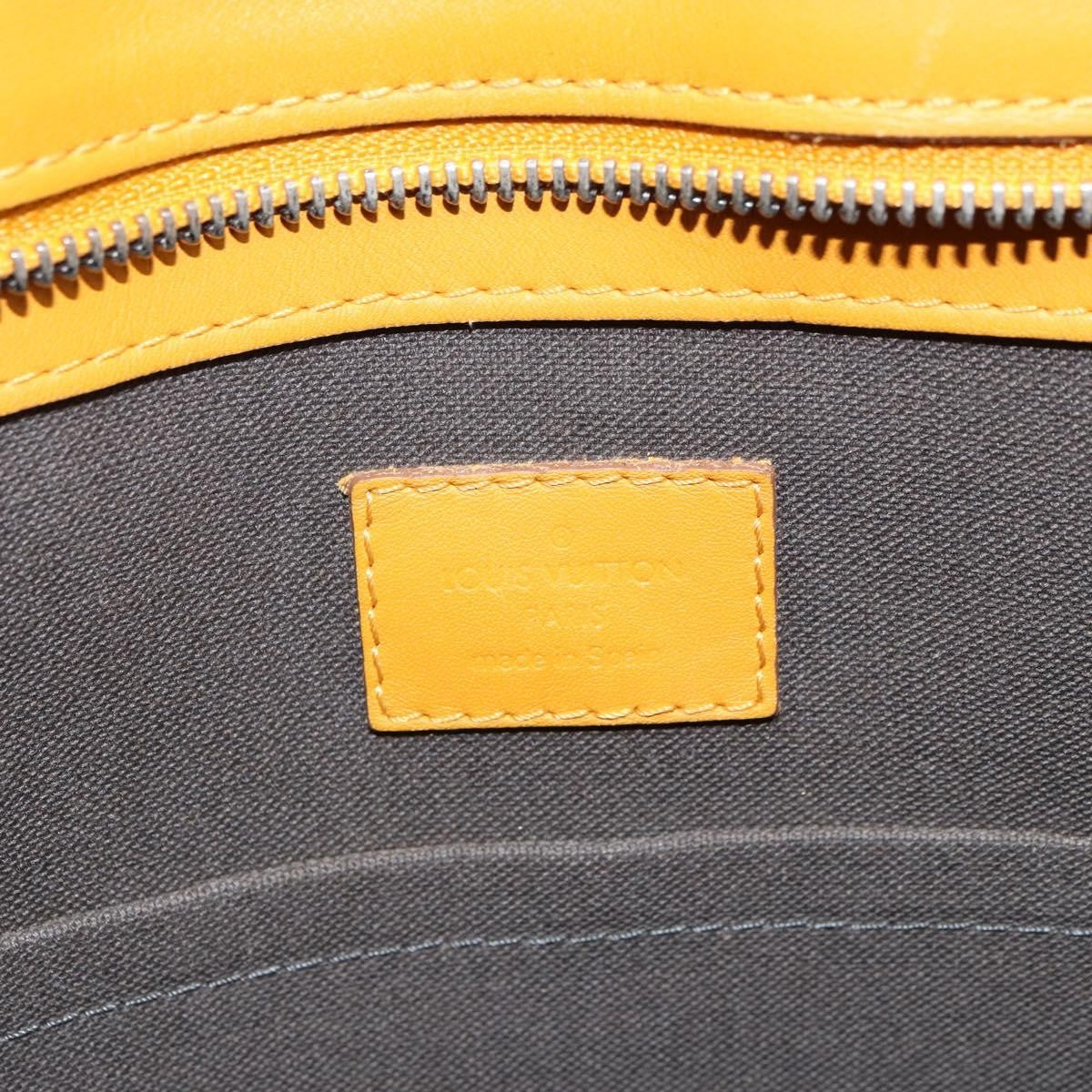 Louis Vuitton Tadao Damier Infini Leather Yellow Leather Handbag (Pre-Owned)