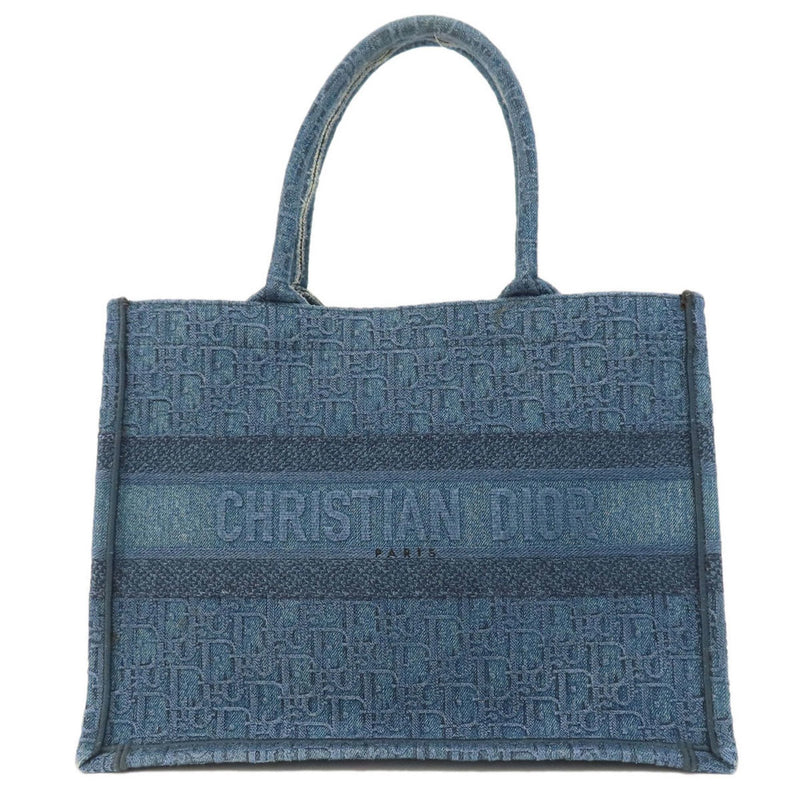 Dior Lady Dior Blue Denim - Jeans Tote Bag (Pre-Owned)