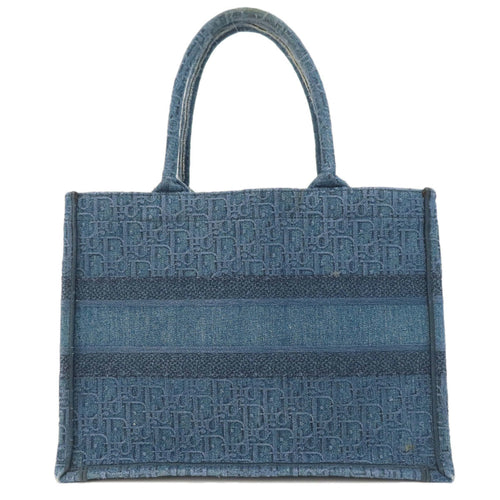 Dior Lady Dior Blue Denim - Jeans Tote Bag (Pre-Owned)