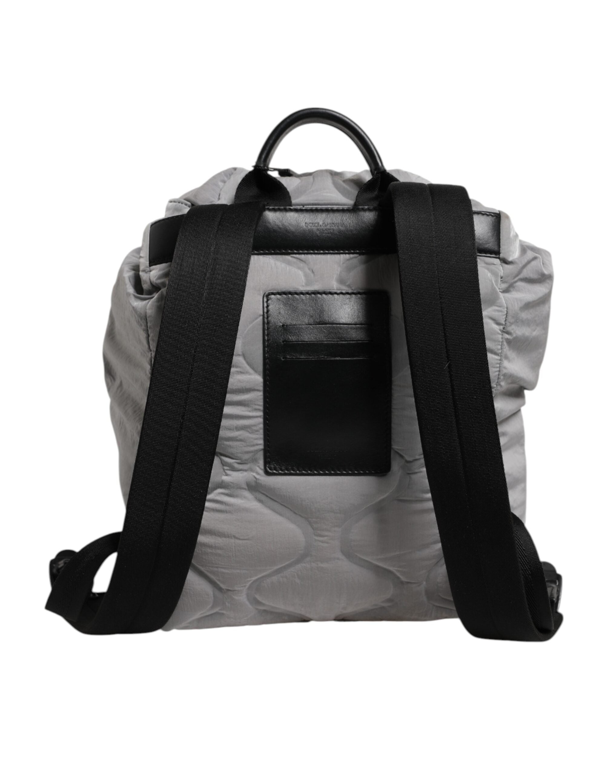 Dolce & Gabbana Gray Milano Print Drawstring Travel Backpack Men's Bag (Pre-Owned)