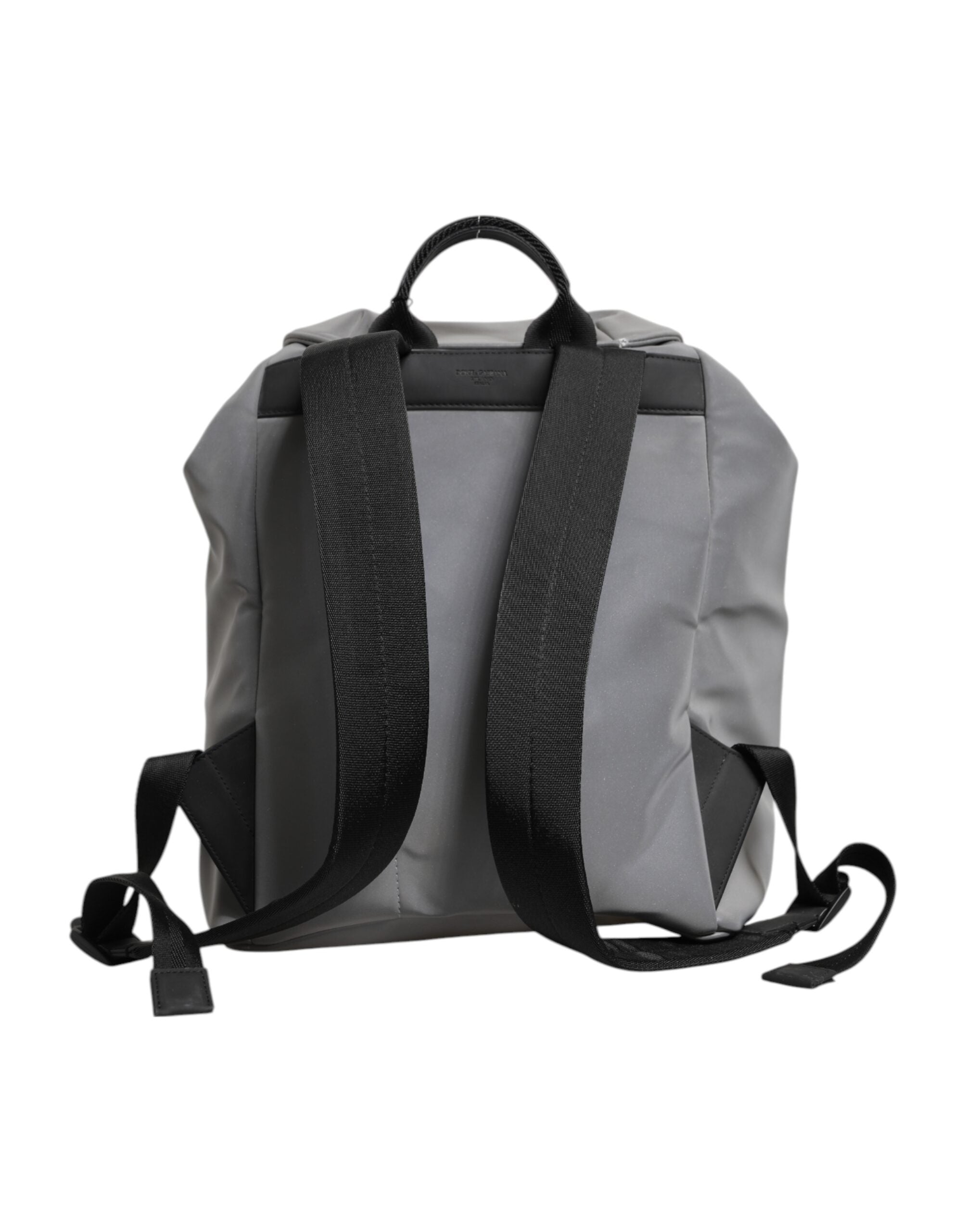 Dolce & Gabbana Gray Palermo Reflector Buckles Drawstring Backpack Men's Bag (Pre-Owned)