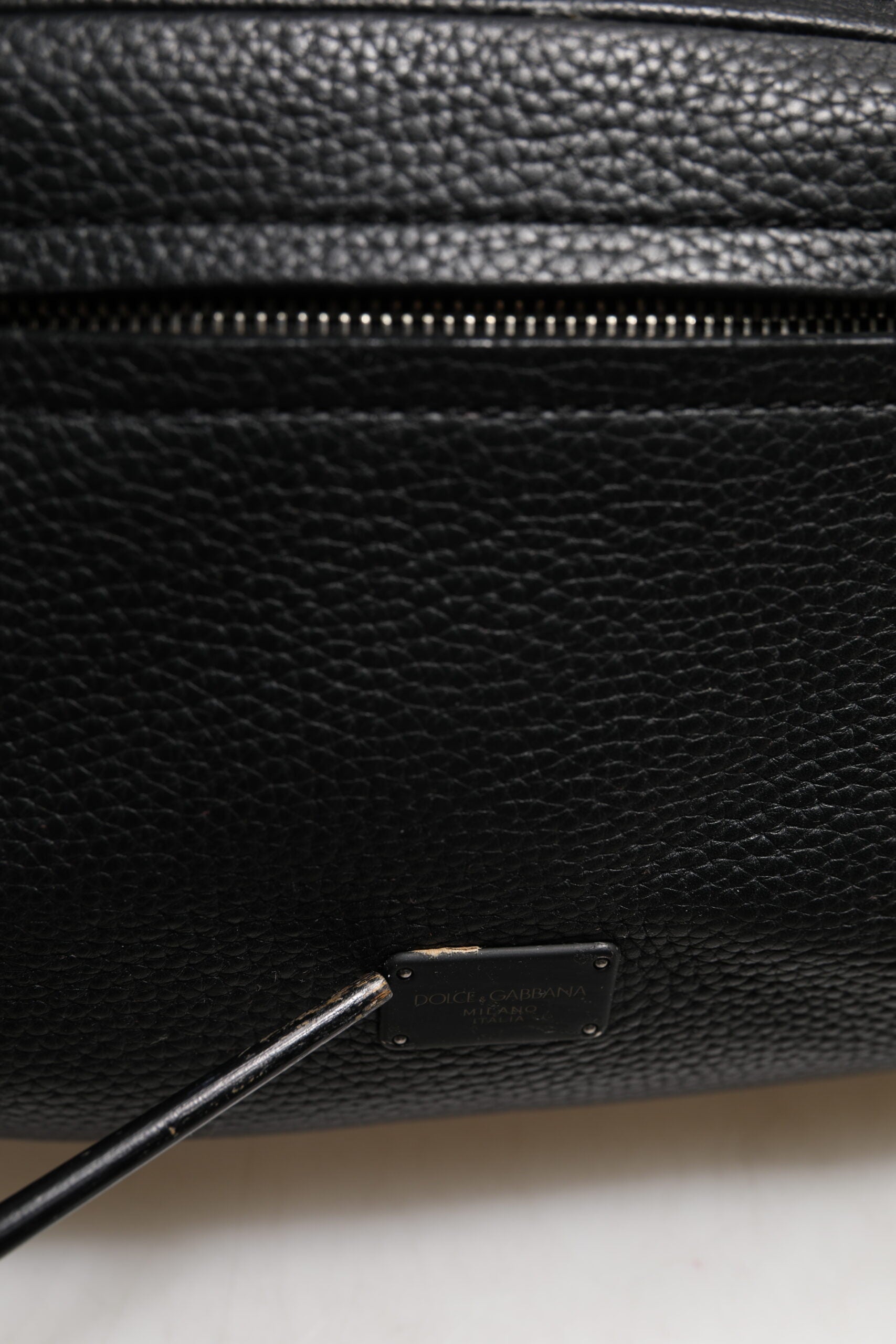 Dolce & Gabbana Black Palermo Backpack Hammered Calfskin Leather Men's Bag (Pre-Owned)