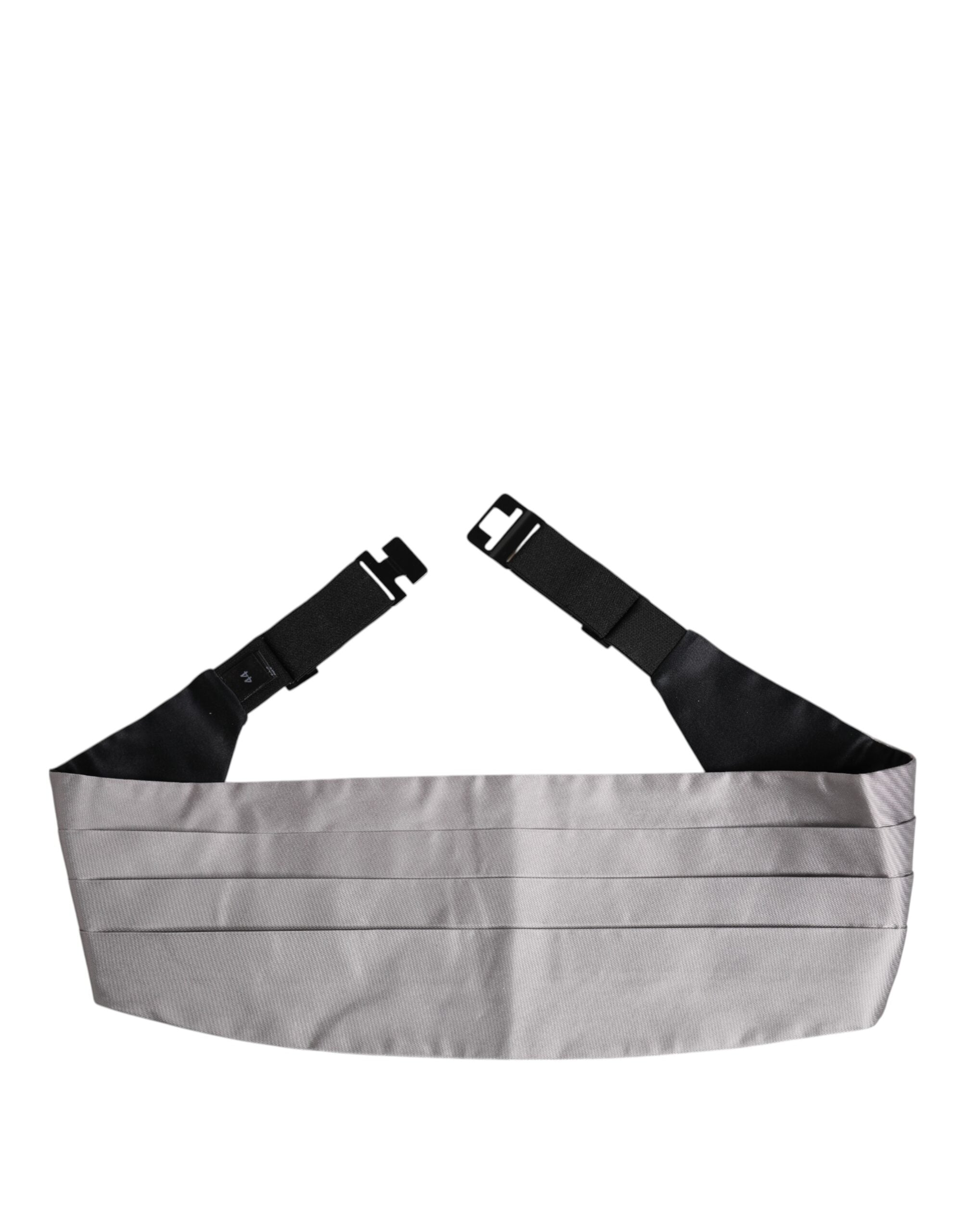 Dolce & Gabbana Gray Men 100% Silk Belt Wide Waist Men's Cummerbund