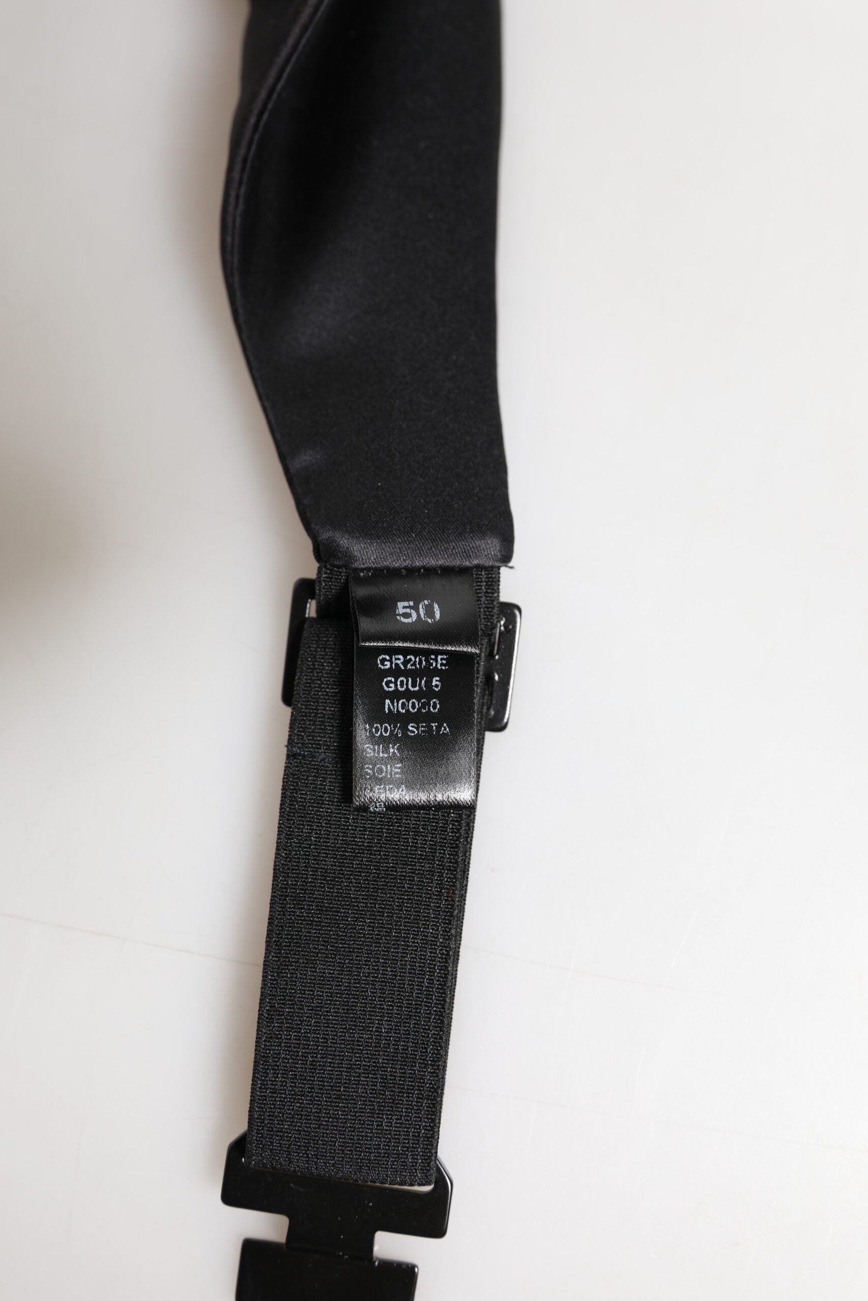 Dolce & Gabbana Black Men 100% Silk Belt Wide Waist Men's Cummerbund