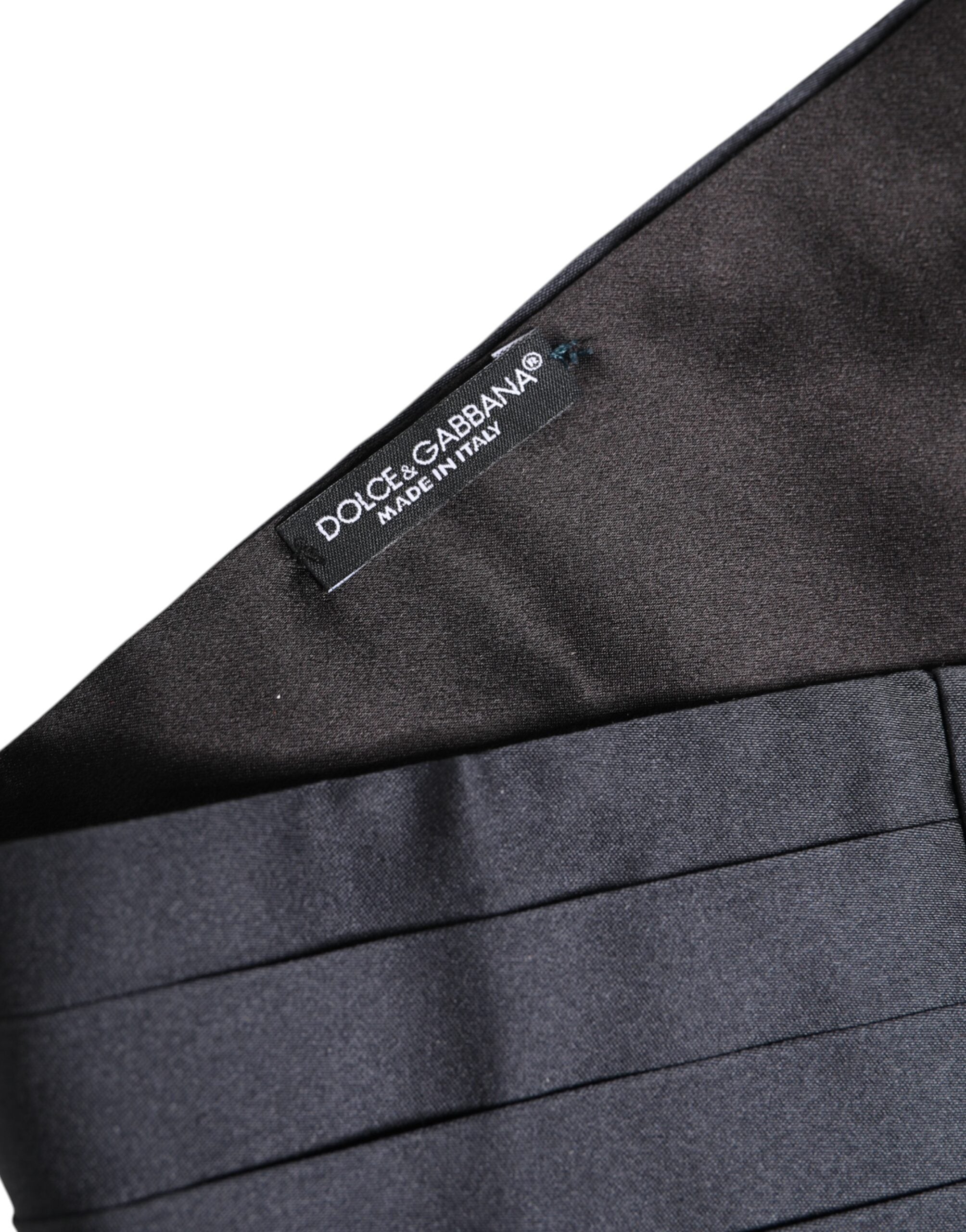 Dolce & Gabbana Dark Blue 100% Silk Belt Waist Men's Cummerbund