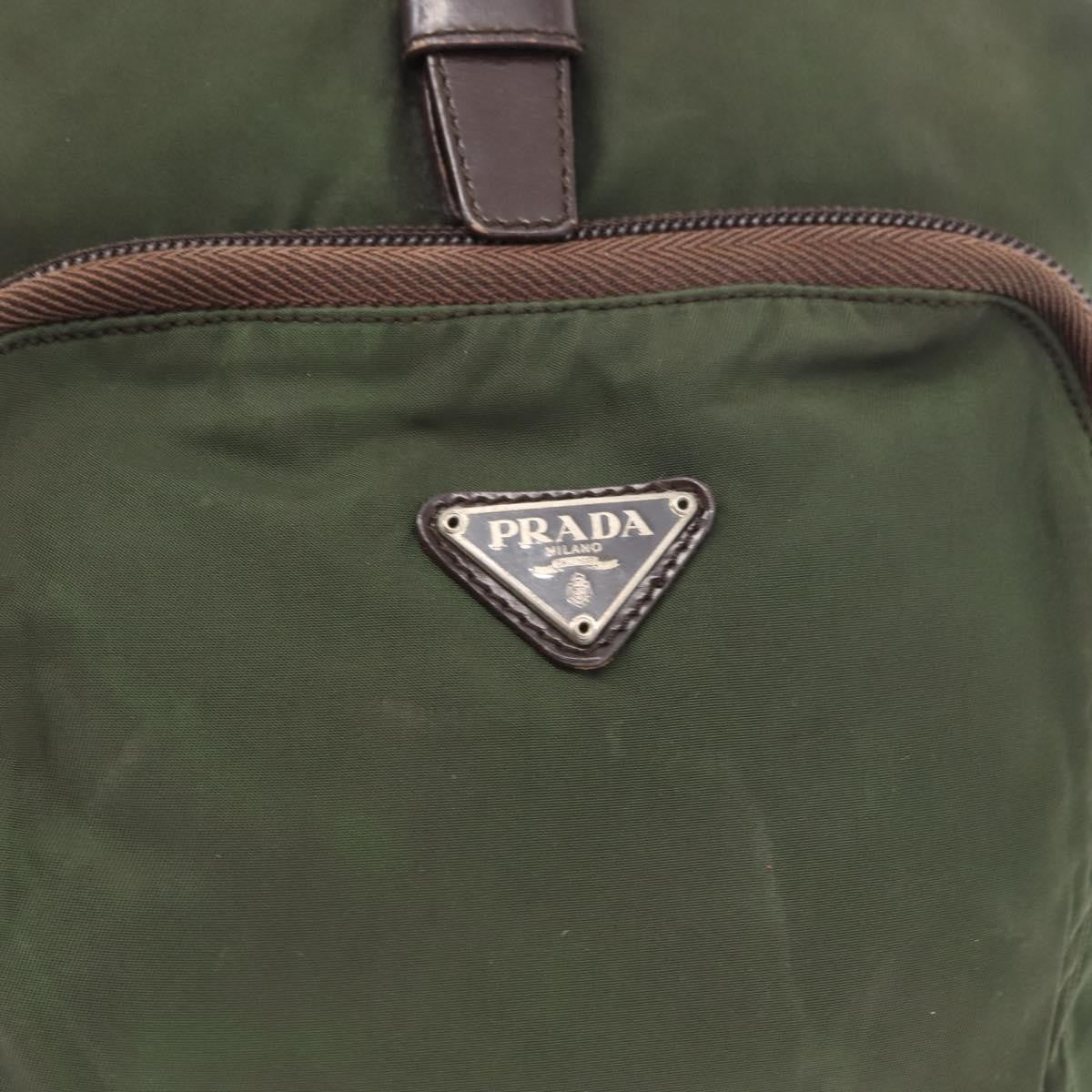 Prada Front Pocket Tessuto Khaki Nylon Backpack Bag (Pre-Owned)