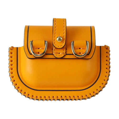 Fendi Baguette Orange Leather Clutch Bag (Pre-Owned)