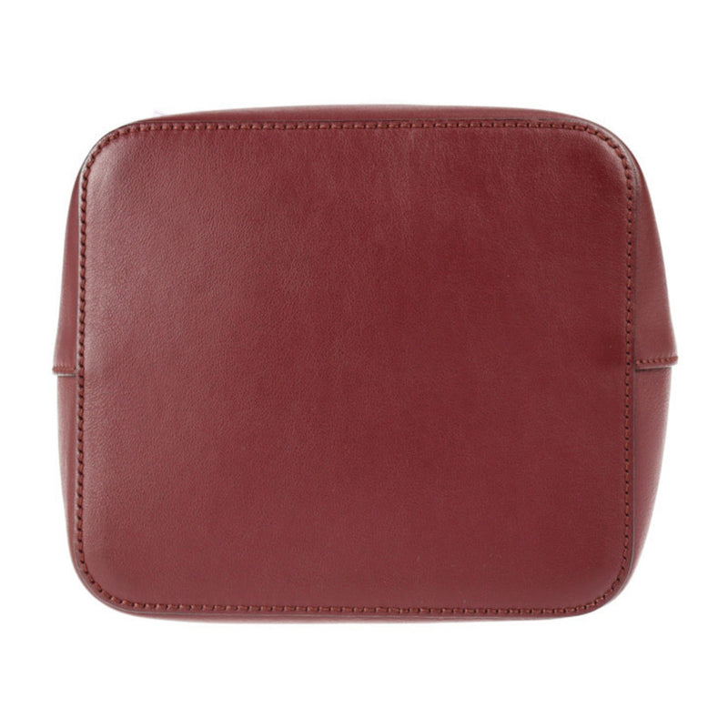 Fendi Mon Trésor Burgundy Leather Shoulder Bag (Pre-Owned)