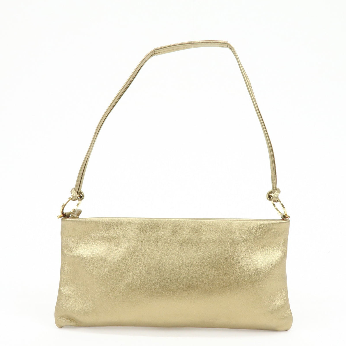 Salvatore Ferragamo Gancini Leather Gold Leather Crossbody Bag Bag (Pre-Owned)