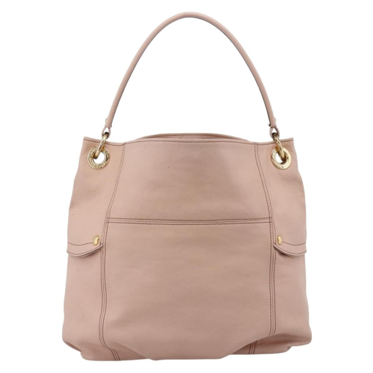 Burberry Blue Label Leather Pink Leather Shoulder Bag Bag (Pre-Owned)
