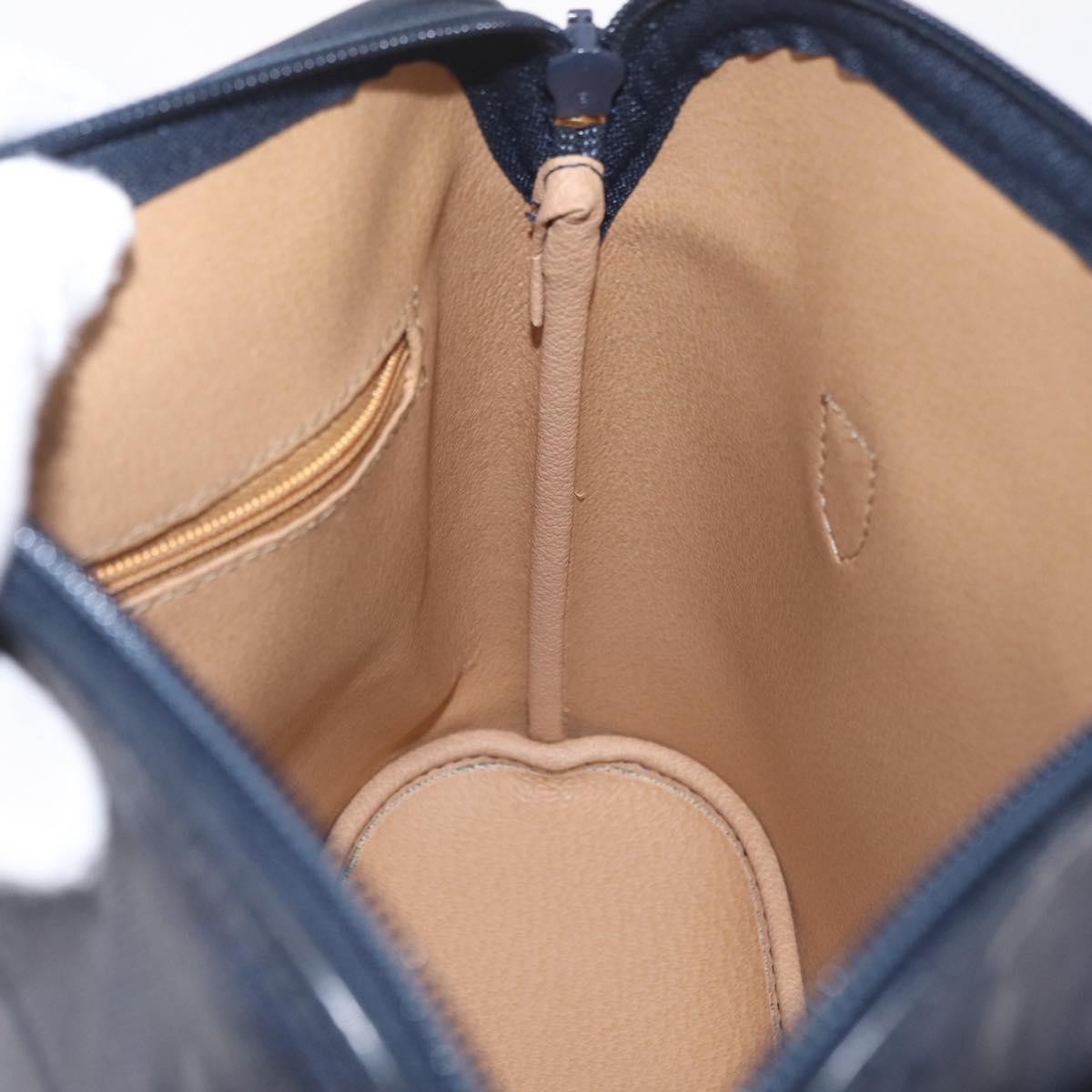 Christian Dior Trotter Canvas Navy Canvas Handbag (Pre-Owned)