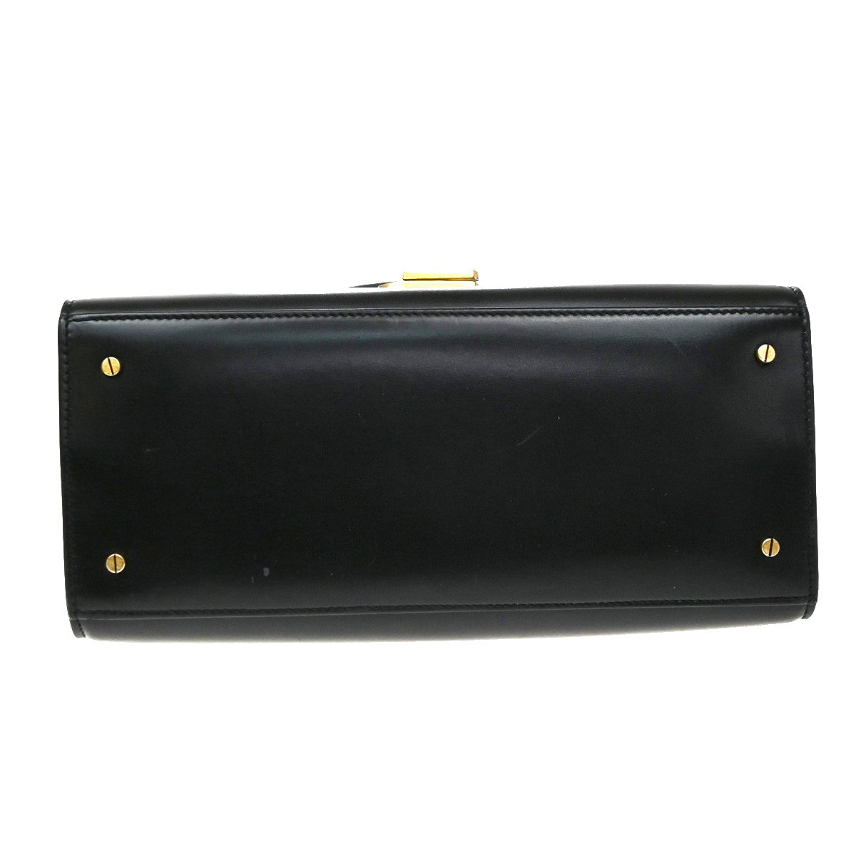 Saint Laurent Cassandra Leather Black Leather Shoulder Bag Bag (Pre-Owned)