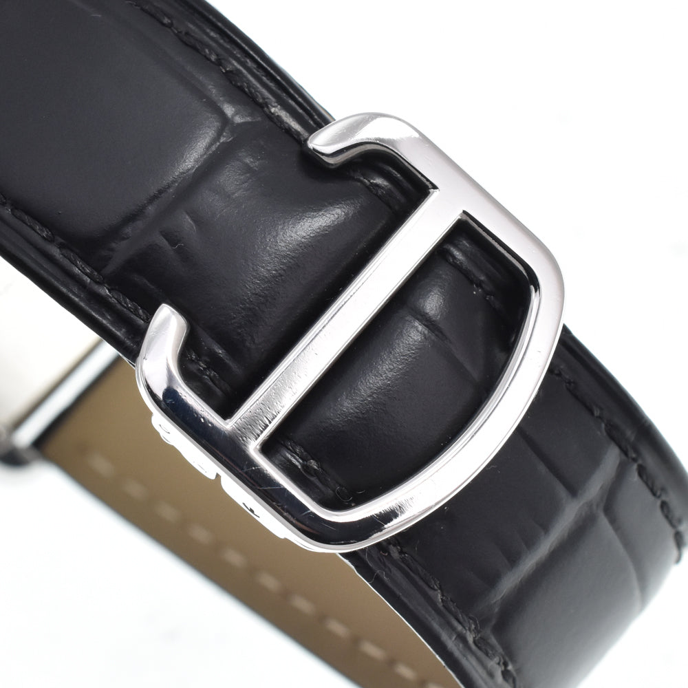 Cartier Tank Solo Quartz Stainless Steel And Leather Watch (Pre-Owned)